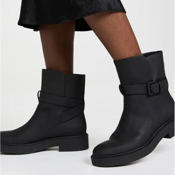 VINCE Kaelyn Water-resistant Leather Buckle Boots - Picture 8 of 8